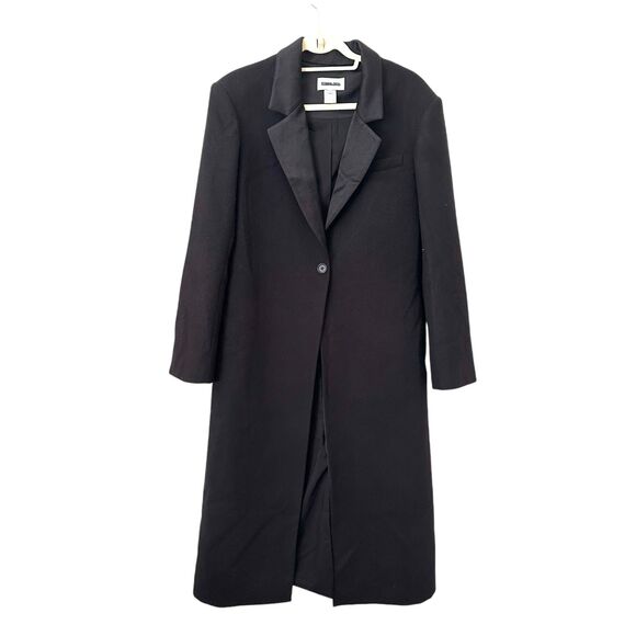 SAINT ART Toby Tuxedo Oversized Overcoat Black Sz Medium - Picture 3 of 6